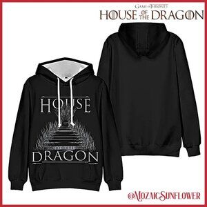 "House Of The Dragon" Hoodie Sweatshirt Throne Graphic